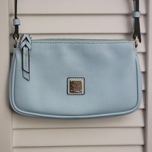 Dooney & Bourke Saffiano Leather Lexi Crossbody / Shoulder Bag - Pale Blue